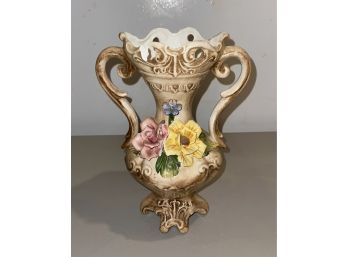 Vintage Hand Painted Italian Capodimonte Vase