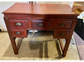 Wooden Five Drawer Desk