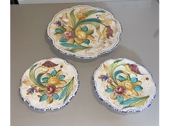 Vintage Hand Painted Italian Ceramic Dish Set