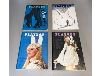 Lot Of 4 Vintage Playboy Magazines