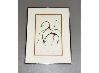 Vintage Clemence Wescoupe Abstract Print Titled Separation