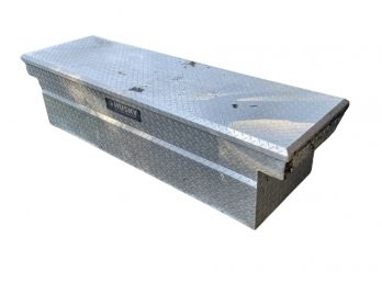 Aluminum Diamond Plate Full Size Crossbed Truck Tool Box By Huskey