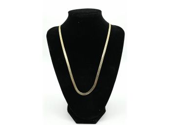 14K Italian Gold Herringbone 12 Inch Necklace (17 Grams)