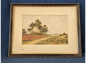 Signed T.C. Benson 1931 Watercolor Landscape Painting