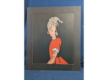 MCM Kaaren Killeen Stylized Young Girl Painting - Doll Face