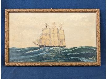 Small 'J. Madden 50' Signed Ship Painting