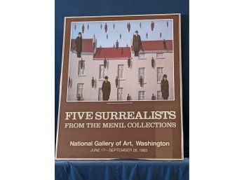 1983 'Five Surrealists' Poster From The Menil Collection National Gallery Of Art Rene Magritte