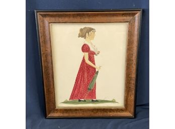 Evelyn Saczawa Dubiel Folk Art 1970s Portrait Painting