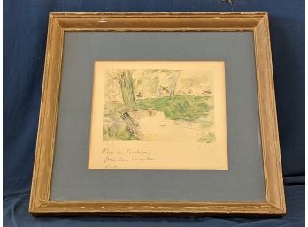 EA 'Artist Edition' Berthe Morisot Pencil Signed & Numbered Lithograph 'Bois De Boulogne'