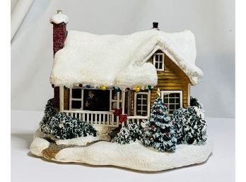 Thomas Kinkade 'Childhood Home' Lighted Christmas Village House Teleflora 2006