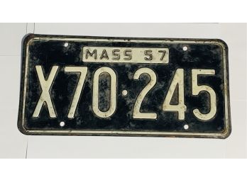 1957 Old Vintage Massachusetts License Plate 57