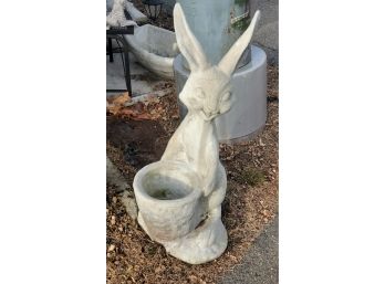 Huge Cement Bunny Rabbit Planter(New) (32'H--17'L--13'W)