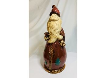 Ceramic Santa Statue Figurine Red