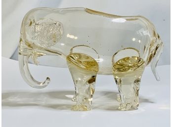 Clear Glass Elephant