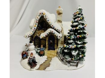 Thomas Kinkade 'Sweetheart Cottage' Lighted Christmas Village House Teleflora 2006