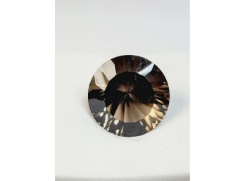 7.15ct 14mm Round Cut Smokey Quartz Loose Gemstone