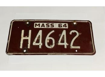 1964 Old Vintage Massachusetts License Plate