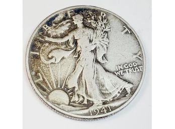 World War II ---1941 Walking Liberty Half-dollar SILVER