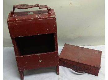 Shoe Shining Box And Small Trunk