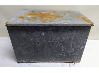 Vintage Galvanized SEALTEST Dairy Milk Porch Box Cooler