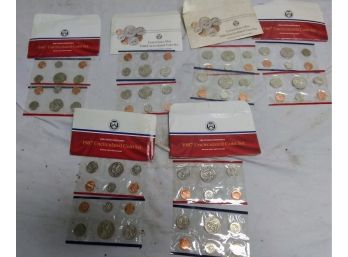 1986 & 1987 Uncirculated Coin Sets