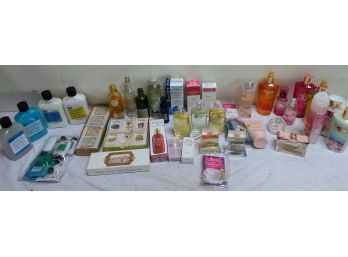 Large Lot Of Cosmetic Lotions/Creams, Soaps And Perfumes