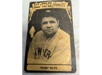 Babe Ruth Post Card (Look At Pics For Condition)