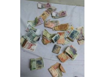 Large Lot Of Foreign Paper Money