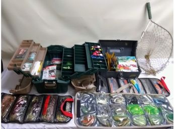 Tackle Boxes Full Of Fishing Supplies