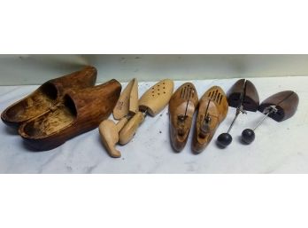 Group Of Vintage Wooden Shoe Trees