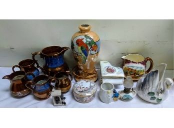 Group Of Vintage Lusterware & Other Collectibles