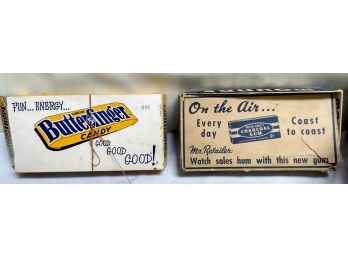 Two Antique Candy Boxes - Mounds & Butterfinger
