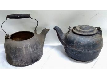 Two Vintage Tea Kettles Wagner Ware