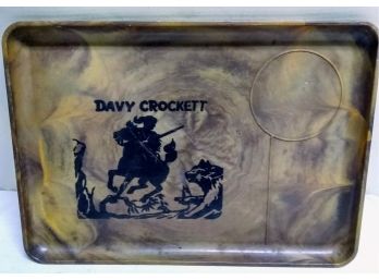 Vintage Davy Crockett Child's Plastic Tray