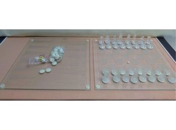 Glass Chess And Backgammon Game Set