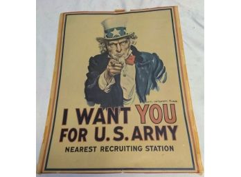 Vintage Army *Uncle Sam* Recruitment Poster