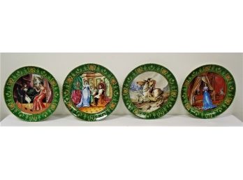 Collection Of 4 Vintage DArceua-Limoges Decorative Plates Of Josephine Et Napoleon De Boulme 8-1/2