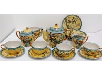 Vintage Made In Japan Handpainted Lusterware Tea Set