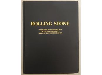 Rolling Stone Leather Bound Magazines Book #13  May 23,1974 Through September 26,1974 Issue #161 Thru 170