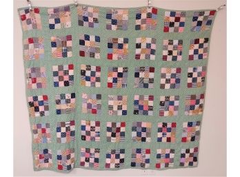 Vintage Hand Tied Patchwork Quilt Aprox 70x80'