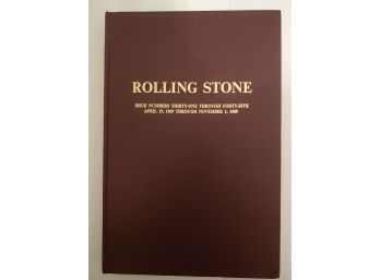 Rolling Stone Leather Bound Magazines Book #3 April 19th,1969 Through November 1, 1969  Issues 32 Thru 45