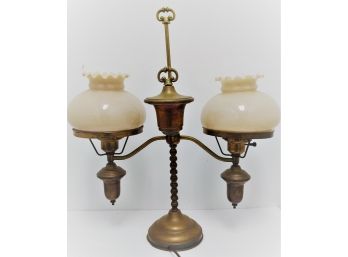 Antique/vintage Brass Double Arm Student Lamp