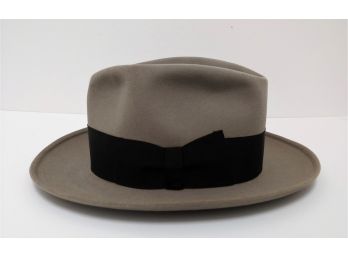 Borsalino Made In Italy Grey Fedora Hat Size  7 1/8