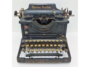 Antique Harris No 4 Visable Typewriter
