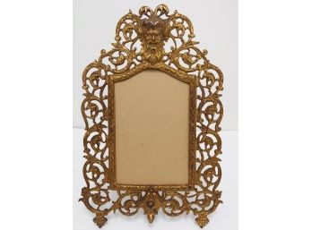 Antique Victorian Bradley Hubbard Bacchus Brass Picture Or Mirror Frame With Stand