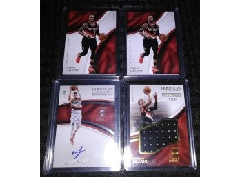 Lot Of 4 NBA Basketball Cards 1 Autographed 1 Jersey Relic