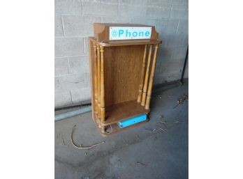 Vintage Wood Telephone Booth