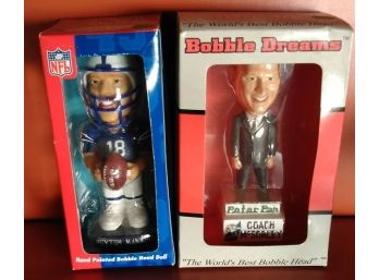 Vintage New Pair Of Bobbleheads Peyton Manning & Coach McSorley