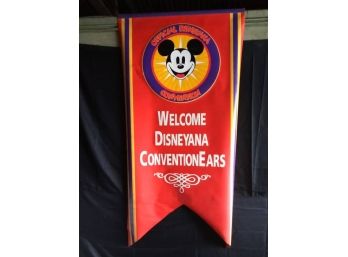 Rare Large Double Sided Official Disney Convention Banner