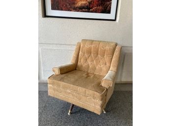 Epic Mid-century Swivel Rocker Upholstered Arm Chair